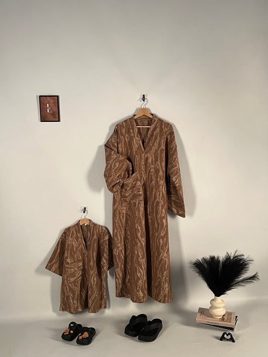 LAYALI – Abaya Marron Nuits D’Orient